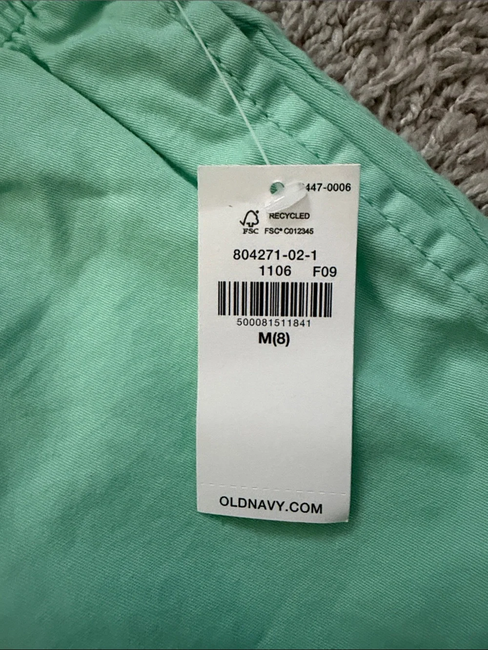 Old Navy Mint Green Drawstring Kids Shorts